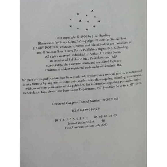 Harry Potter and the Half-Blood Prince 1st Edition 1st Print. HC DJ - Picture 4 of 4